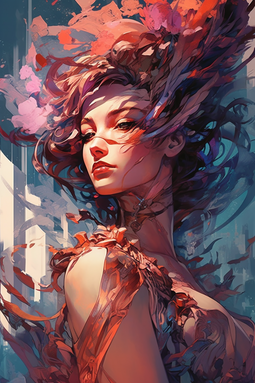 极具风格的卡通女性角色