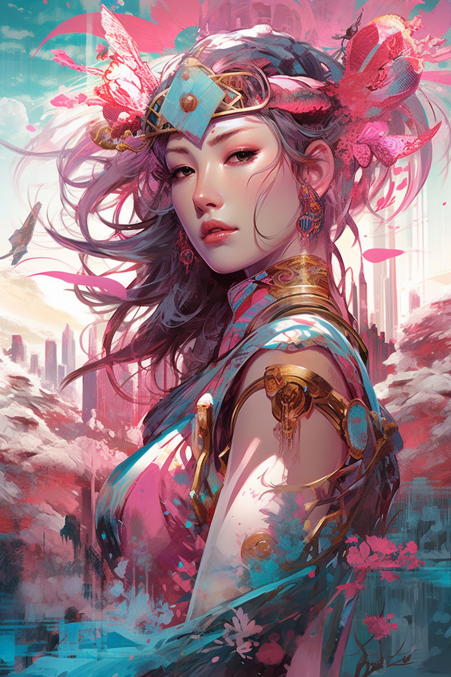 极具风格的卡通女性角色